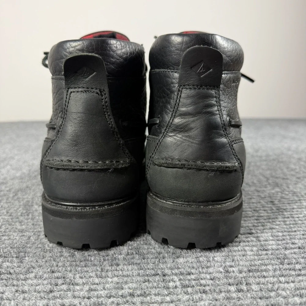 Sperry Men Black Waterproof Leather Flannel Lined Lug Sole Chukka Boots STS23634